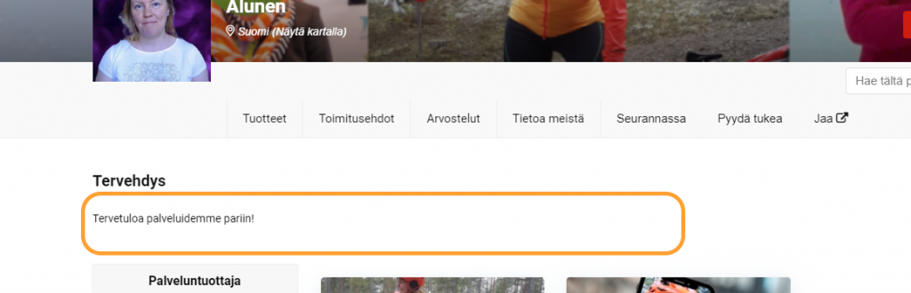 Tietoa yrityksestä verkkokaupan sivulla Alusen kauppapaikassa.