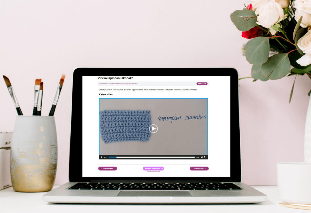 Käsityöyrittäjän verkkokurssi Alusen verkkokurssialustalla.