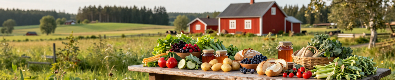 Pientuottajan lähiruokatuotteita suomalaiselta maatilalta.